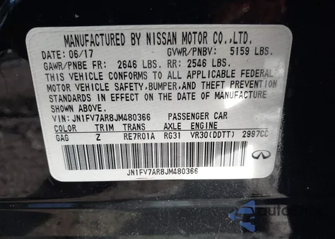 2018 Infiniti Q50 3.0T Red Sport 400 from USA, damaged, VIN JN1FV7AR8JM480366